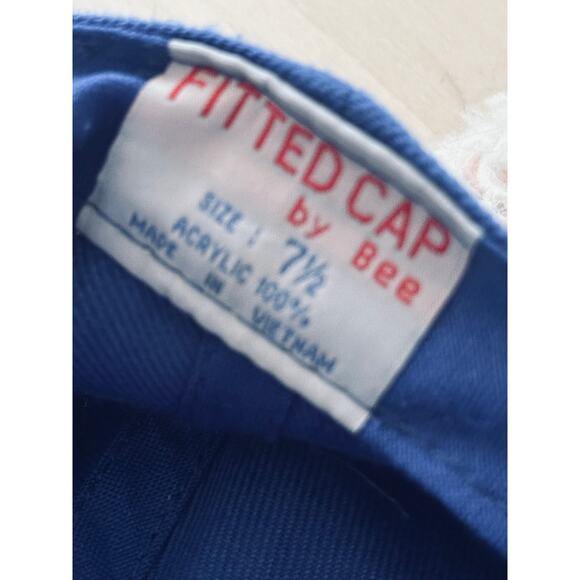 Vintage CUBS Baseball Hat Fitted Cap By Bee Size 7.5" - Picture 5 of 6